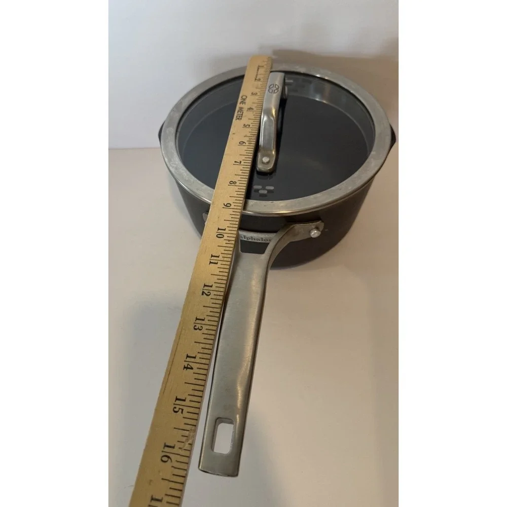 Calphalon Premier Hard Anodized Nonstick 3.5 Qt Saucepan Pan Lid 87035 Pristine